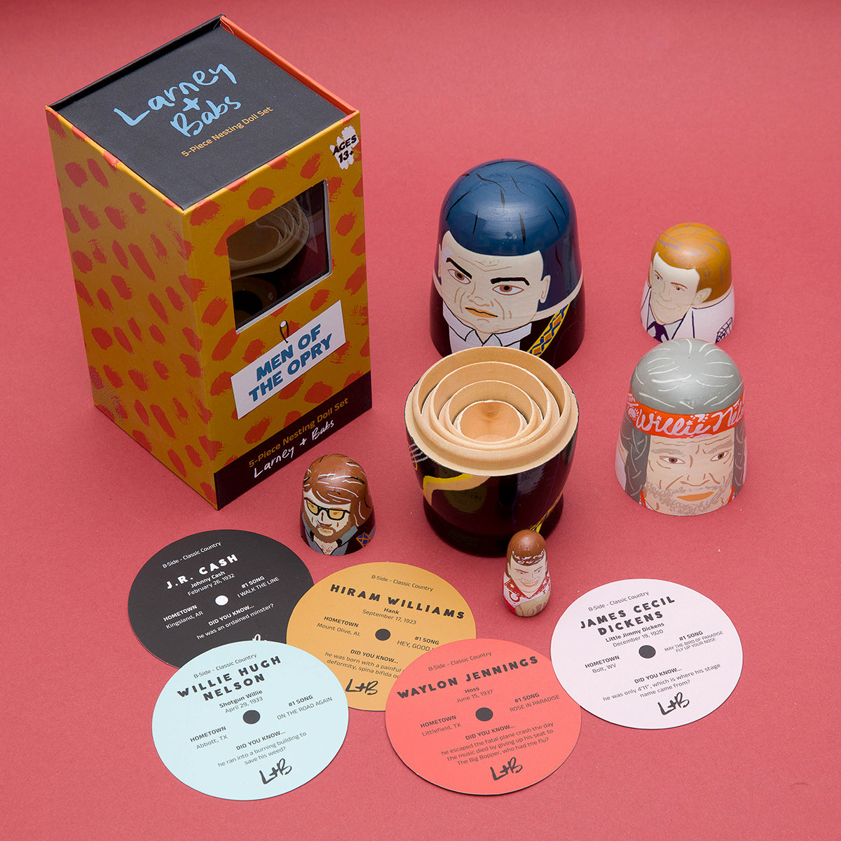 Men of the Opry Matryoshka Russian Nesting Doll | Larney & Babes